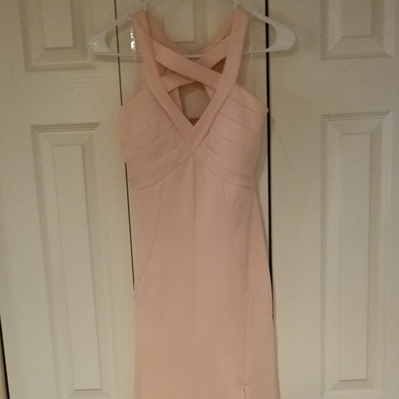 long peach dress - Picture 1 of 6